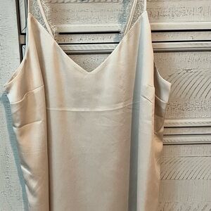 Express Cream V-Neck Top